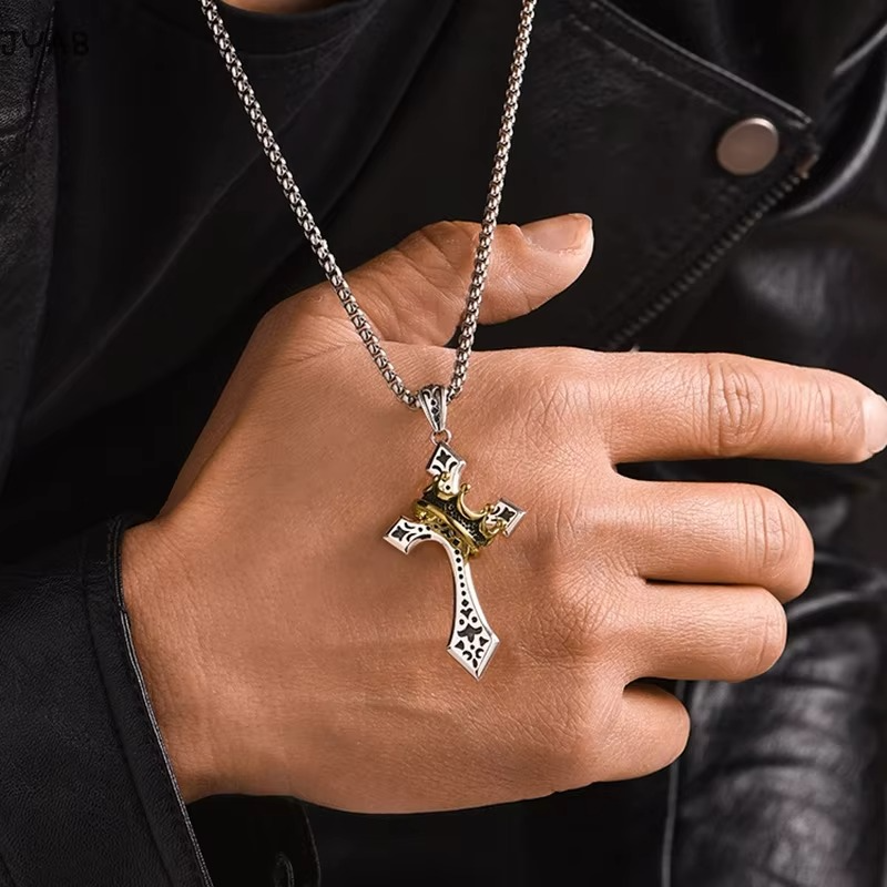Crown Cross Necklace